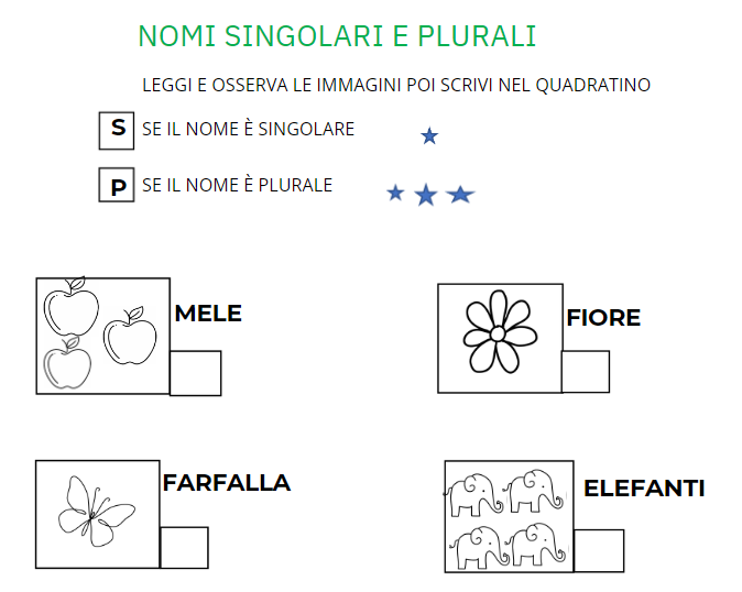 Nomi singolari e plurali 1