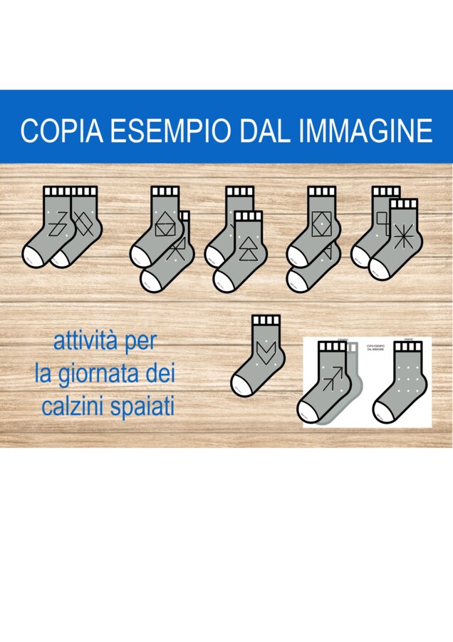 attività per la giornata dei calzini spaiati