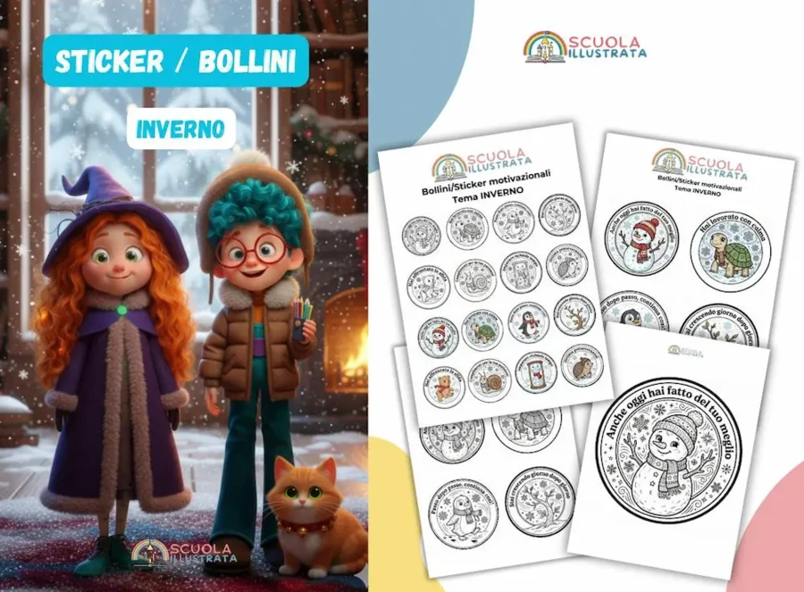 Bollini/Sticker Motivazionali Inverno