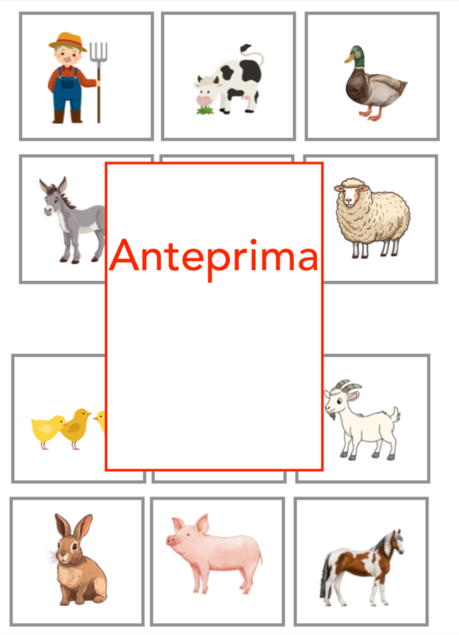 Grammatica divertente ( articoli + nomi); animali in fattoria-classe 1-2
