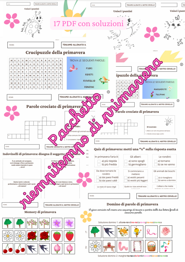 Pacchetto attività riempi-tempo di primavera