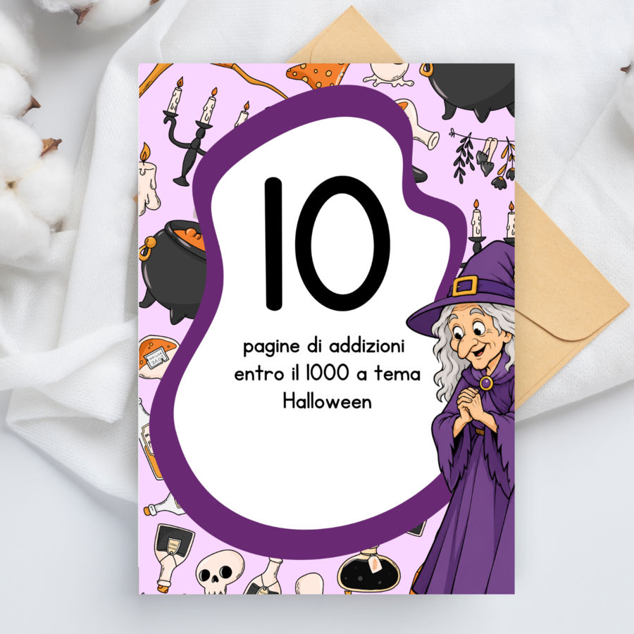 Calderoni delle addizioni entro il 1000 – Matematica a tema Halloween