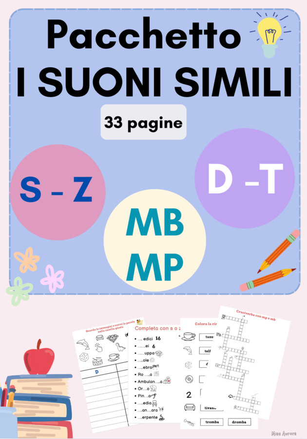 Pacchetto suoni simili S-Z, T-D, MP - MB