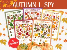Cerca e Trova "Autunnali" – Scheda Didattica Gioco I SPY per Scuola dell'Infanzia e Primaria | Conteggio, Attenzione e Matematica (5-7 anni)