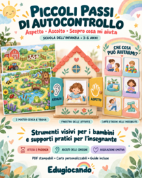 Autocontrollo scuola infanzia: kit visivo per attesa, ascolto e gestione delle emozioni