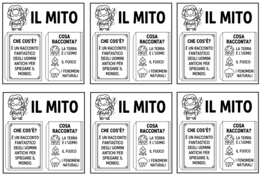 Il MITO: tessere per lavoro sul quaderno - classe terza primaria
