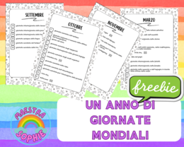 UN ANNO DI GIORNATE MONDIALI