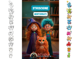 Striscione “Bentornati” con lettere mascotte