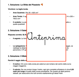 Missione 3.14: 5 Sfide Reali per il Pi Greco Day e per tutti gli altri giorni( problemi con guida e tavola di controllo classe 4/5)