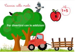 Caccia alle mele-attività interattiva per le addizioni