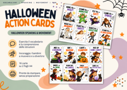 Halloween Action Cards – carte motorie per imparare l’inglese