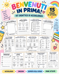 Kit Accoglienza Classe Prima | Attività Primi Giorni Scuola Primaria