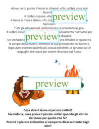 25 aprile-la leggenda del piccolo colibrì (educazione civica/italiano)