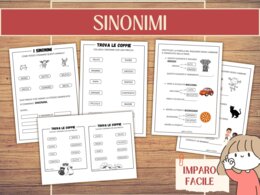 10 Schede Sinonimi e Contrari in Stampato Maiuscolo | Esercizi di Arricchimento Lessicale e Frasi | Risorse semplificate | Scuola Primaria (PDF Stampabile No Prep)