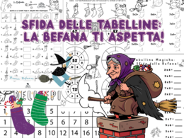 Sfida delle Tabelline: La Befana Ti Aspetta! KIT 5 SCHEDE DIDATTICHE EPIFANIA E MATEMATICA