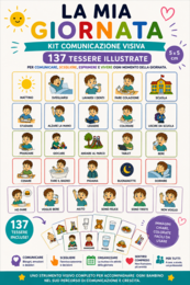 La Mia Giornata – Kit Comunicazione Visiva | 137 Tessere + 6 Emozioni + 4 Strumenti | Routine, Bisogni, Scelte e Comunicazione