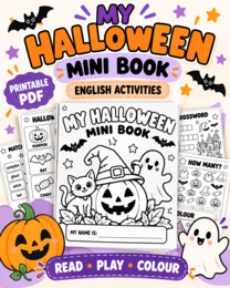 MY HALLOWEEN MINI BOOK 🎃  Un booklet di inglese da stampare, completare e colorare!