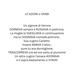 LE AZIONI o VERBI