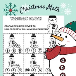 Christmas Math: scheda didattica matematica cl.1