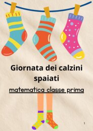 Giornata dei calzini spaiati matematica classe prima scuola primaria