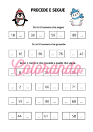 Matematica Invernale: Numeri entro il 100 e Problemi illustrati)