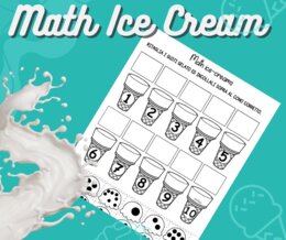 Math ice-creams (scheda associazione numero-quantità)