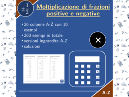 Moltiplicazione di frazioni positive e negative | matematica | 26 colonne