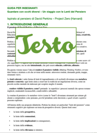 Le Lenti del Pensiero – Un percorso per educare lo sguardo e la mente: accoglienza e gestione del gruppo classe