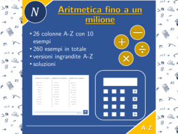 Aritmetica fino a un milione | matematica | 26 colonne