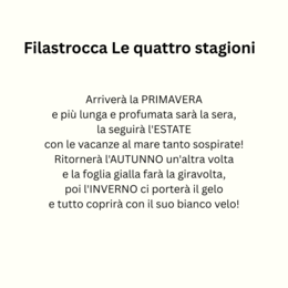 Filastrocca Le quattro stagioni