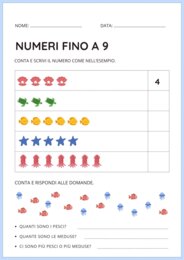 SCHEDE DIDATTICHE MATEMATICA • Calcolo, Numeri e Operazioni Visive (Prima Elementare)