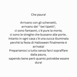 Che paura! Halloween