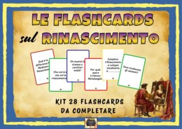 Le Flashcards sul Rinascimento e Umanesimo – Kit 28 Carte Didattiche da Completare (Scuola Primaria e Secondaria)