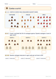 Matematica autunno classe prima e seconda: problemi