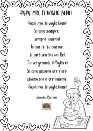 PAPA' MIO, TI VOGLIO BENE! - Filastrocca di Jolanda Restano -