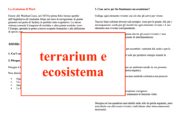 Giornata mondiale del suolo: un ecosistema in bottiglia; dalla storia all'esperimento; classi III-IV-V