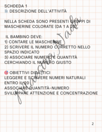 Carnevale matematico classe prima scuola primaria