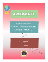 QUADERNO DI GEOGRAFIA classe 4^ - per tutto l'anno scolastico