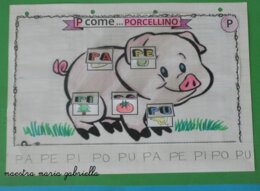 Lettera P di Palla e Porcellino