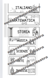 etichette materie stampabili in pdf