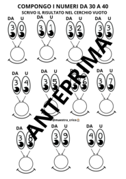 COMPOSIZIONE E SCOMPOSIZIONE DEI NUMERI DA 20 A 100