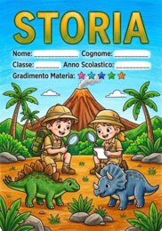 Copertine per quaderni a tema dinosauri - Classe Terza
