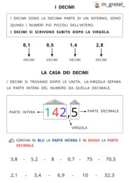I NUMERI DECIMALI: I DECIMI