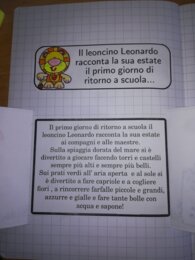 Leoncino Leonardo racconta la sua estate al rientro a scuola