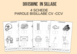 DIVISIONE in SILLABE: BISILLABE CV - CCV