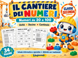 Numeri da 20 a 99 - unità, decine, centinaio, schede operative e personalizzabili classe seconda
