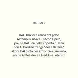 Hai?   Ai? Filastrocca