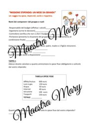 Compito di realtà - Matematica classe 5 - gestione dello stipendio familiare