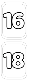 Flashcard numeri quantità