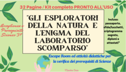 Gli esploratori della natura e l'enigma del laboratorio scomparso – Accoglienza e prerequisiti Scienze 3ª